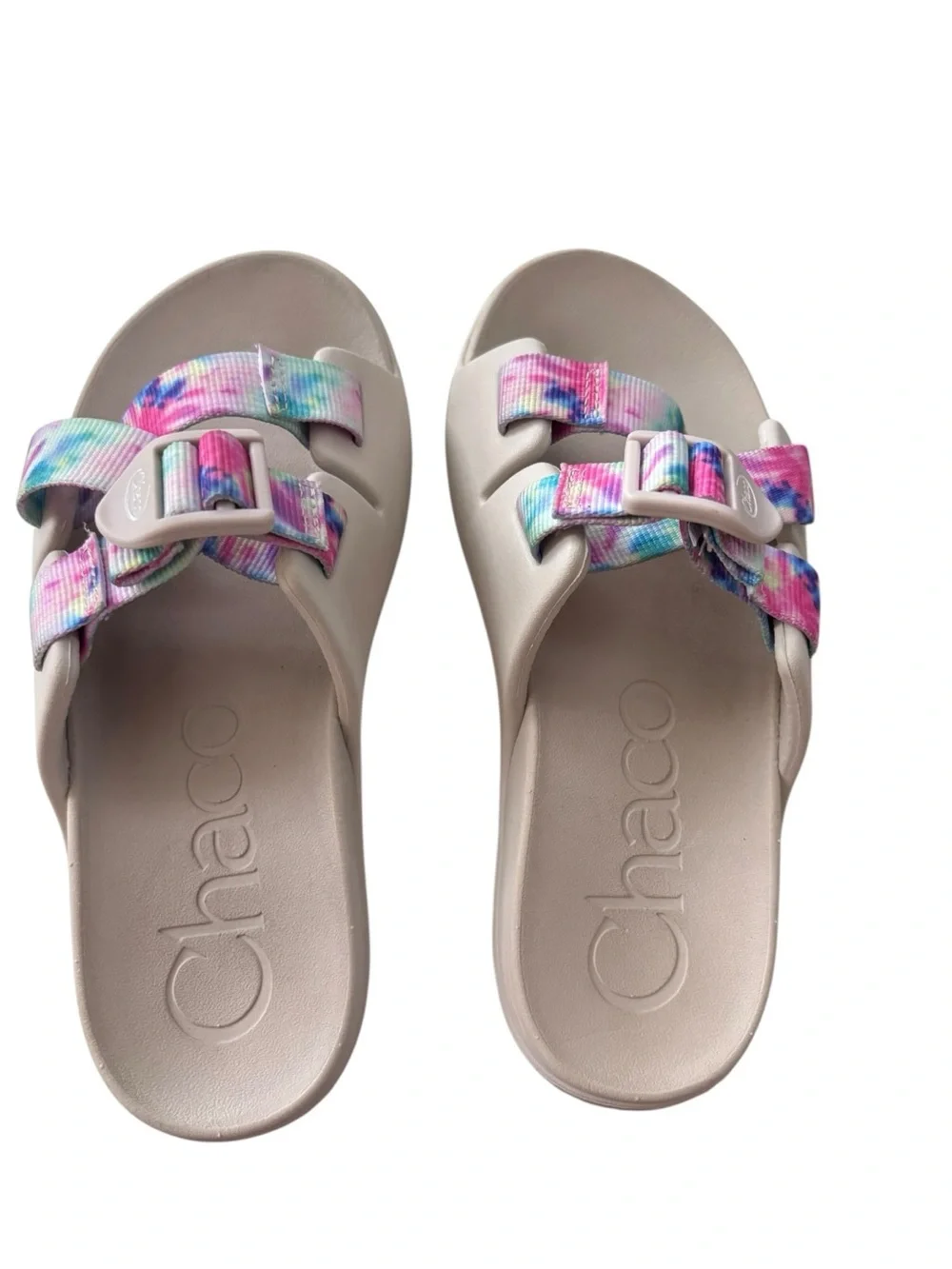 Chaco Chillos Kids Size 2 Light Tie Dye Adjustable Recovery Slide Sandals